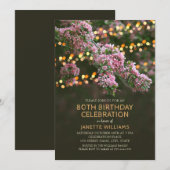 Boombloesem Verlichting Rustieke Bloemen 80ste Ver Kaart (Voorkant / Achterkant)