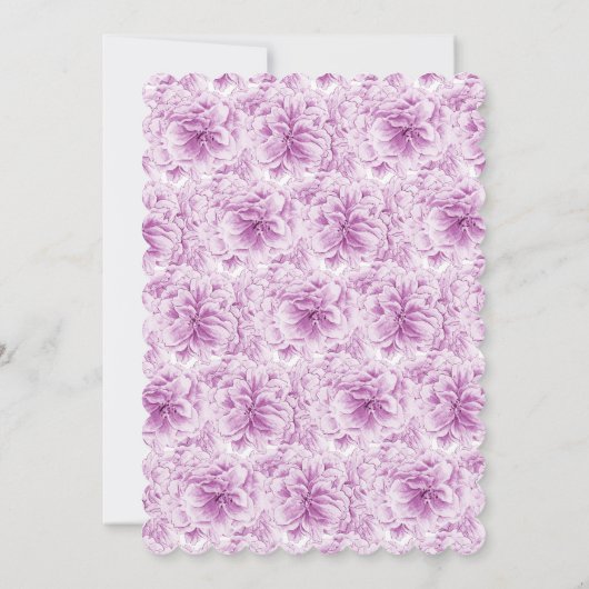 Boombloesem waterverf schemerige paarse bruiloft kaart (Achterkant)