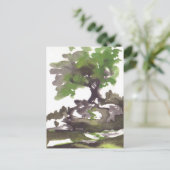Boomboom in de Waterverf van de zomer Briefkaart (Staand voorkant)