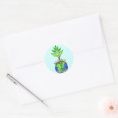 Boomboom op de top van aardwortels Stickers (Envelop)