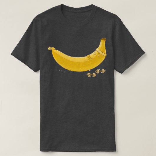 Boomboomgaarden Banana proberen hard werken T-shirt (Design voorkant)