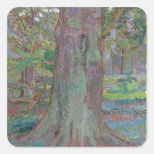Boomboomstam, 1916 (olie op canvas) vierkante sticker