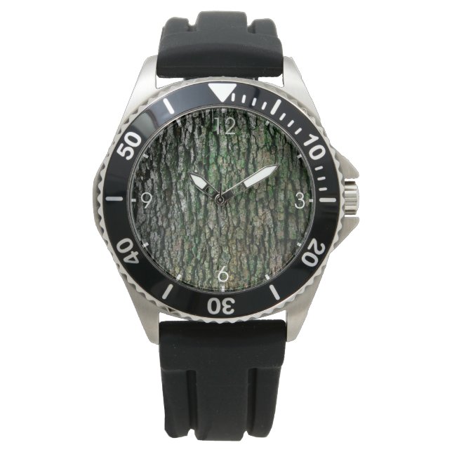 Boomboomstam (houtsschors) horloge (Voorkant)