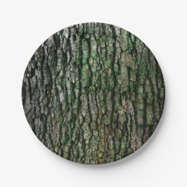 Boomboomstam (houtsschors) papieren bordje