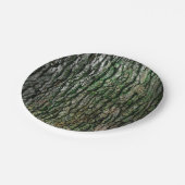 Boomboomstam (houtsschors) papieren bordje (Gekanteld)