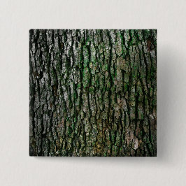 Boomboomstam (houtsschors) vierkante button 5,1 cm