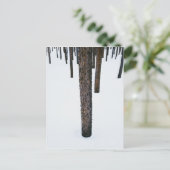 Boomboomstammen in sneeuw briefkaart (Staand voorkant)
