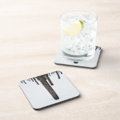 Boomboomstammen in sneeuw drankjes onderzetter (Rechterzijde)