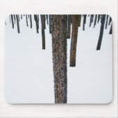 Boomboomstammen in sneeuw muismat (Voorkant)