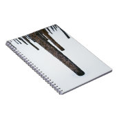 Boomboomstammen in sneeuw notitieboek (Rechterzijde)