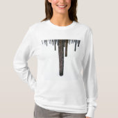 Boomboomstammen in sneeuw t-shirt (Voorkant)