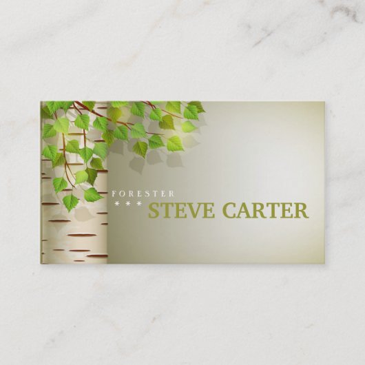 Boomboomstructuurkaart voor bossen met Natuur Visitekaartje (Voorkant)