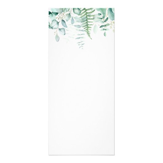 Boombossen met eucalyptus greenery reclamekaart (Achterkant)