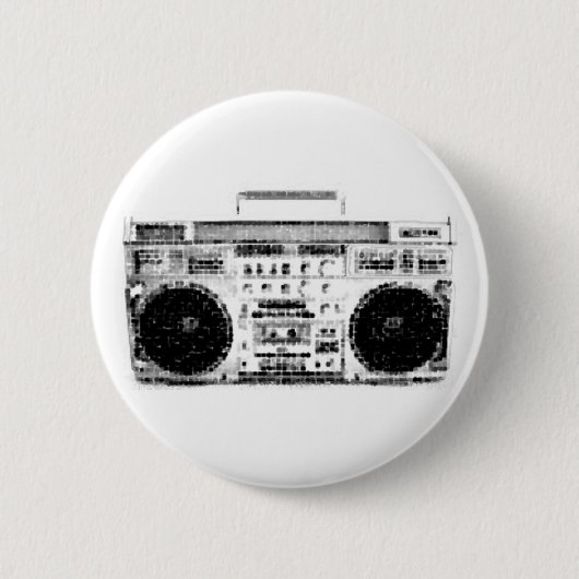 Boombox 1980 ronde button 5,7 cm (Voorkant)