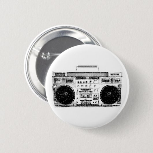 Boombox 1980 ronde button 5,7 cm (Voorkant /achterkant)