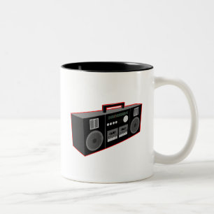Boombox 1980 tweekleurige koffiemok