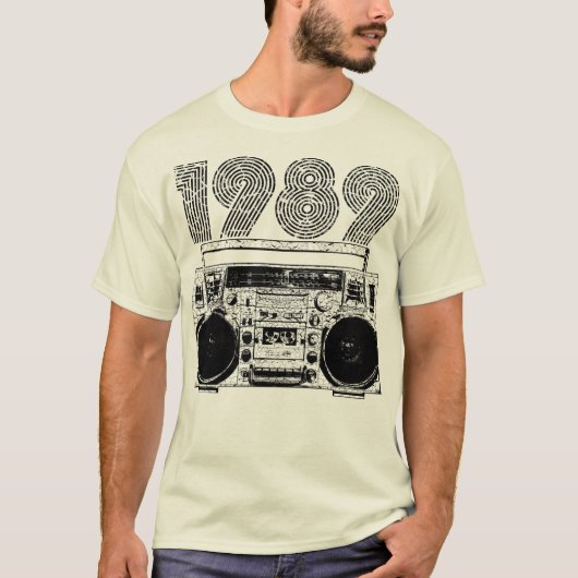 Boombox 1989 t-shirt (Voorkant)