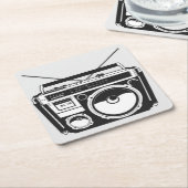 Boombox 80 kartonnen onderzetters (Schuin)