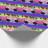 Boombox 80's Retro Cadeaupapier (Hoek)