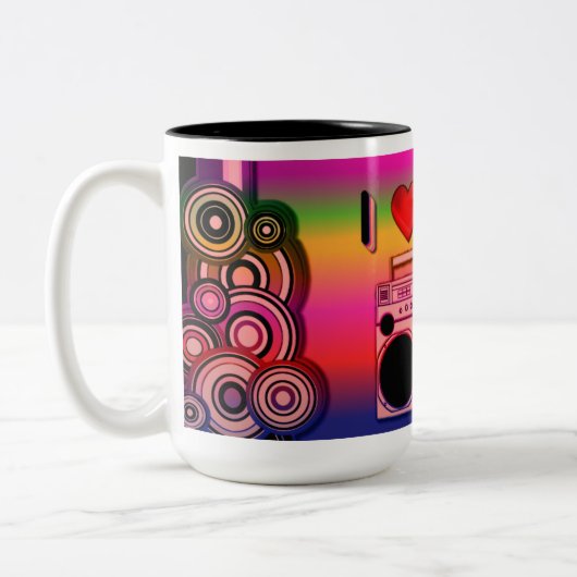 Boombox 80's Retro Coffee Mok 2 (Links)