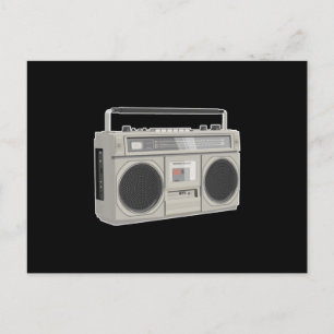 Boombox bass 80s retro music hip hop rap briefkaart