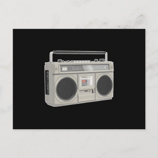 Boombox bass 80s retro music hip hop rap briefkaart