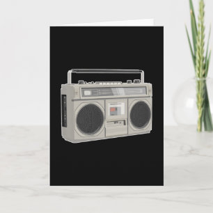 Boombox bass 80s retro music hip hop rap kaart