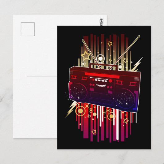 Boombox Blast Briefkaart (Voorkant / Achterkant)