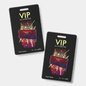 Boombox Blast VIP-toegangspas Badge (Voor- en achterkant)
