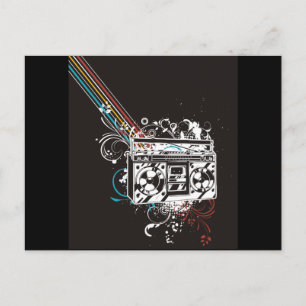 Boombox Boom Box Ghetto Blaster Jambox Briefkaart