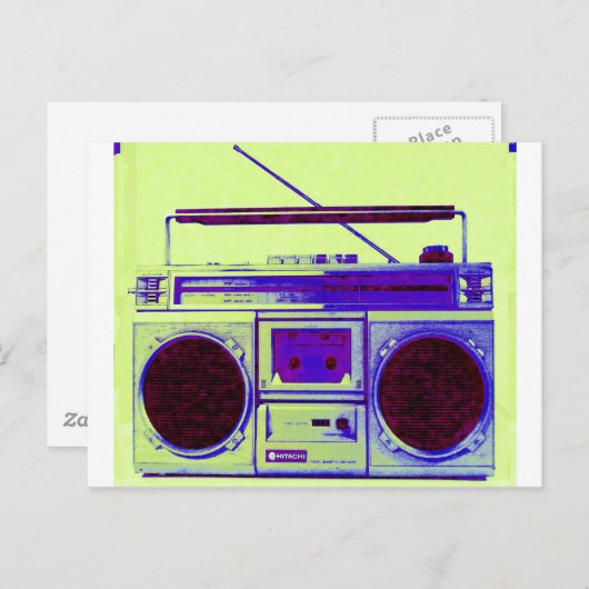 Boombox Briefkaart (Voorkant / Achterkant)