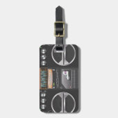 Boombox Ghetto Blaster Bagagelabel (Voorkant verticaal)