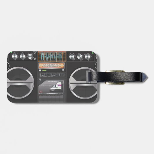 Boombox Ghetto Blaster Bagagelabel (Achterkant horizontaal)