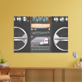 Boombox Ghetto Blaster Canvas Afdruk (Insitu (Woonkamer))