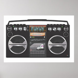 Boombox Ghetto Blaster Poster