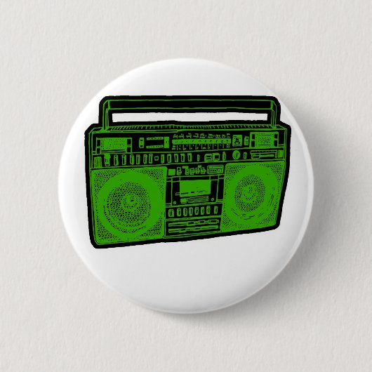 boombox ghetto blaster radio ronde button 5,7 cm (Voorkant)
