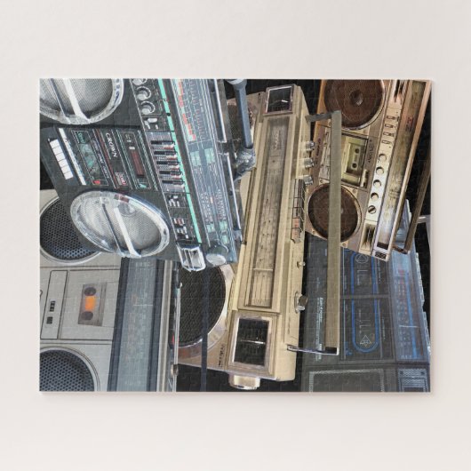 Boombox Ghetto Blaster uit 80-inch benomen Legpuzzel (Horizontaal)