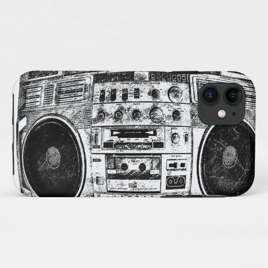 Boombox graffiti Case-Mate iPhone case (Achterkant (horizontaal))