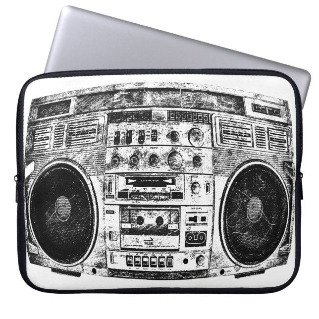 Boombox graffiti laptop sleeve (Voorkant)