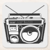 Boombox Grey Kartonnen Onderzetters (Voorkant)
