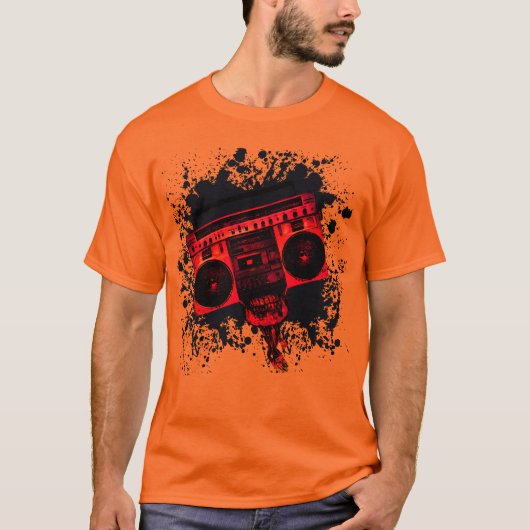 BoomBox Head, geplateerd T-shirt (Voorkant)