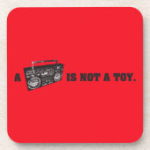 Boombox is geen Speelgoed Drankjes Onderzetter (Voorkant)