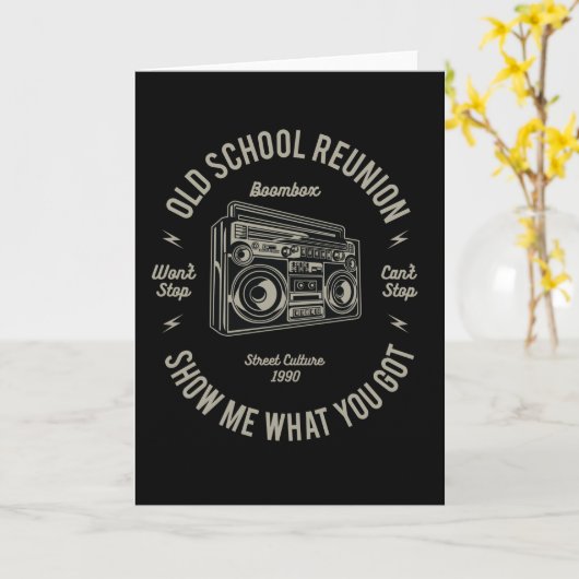 Boombox Kaart (Gele Bloem)