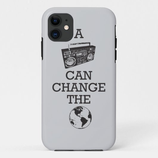 Boombox Kan De Wereld Veranderen Case-Mate iPhone Case (Achterkant)