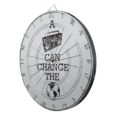 Boombox kan de wereld veranderen dartbord (Voorkant Rechts)