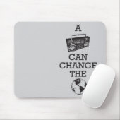 Boombox kan de wereld veranderen muismat (Met muis)