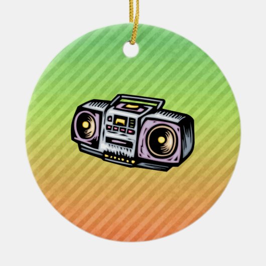 Boombox Keramisch Ornament (Voorkant)