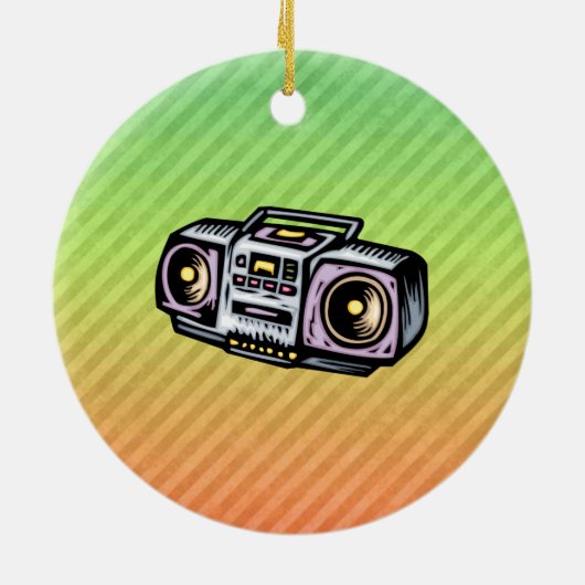 Boombox Keramisch Ornament (Achterkant)