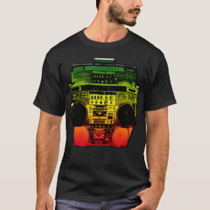 Boombox Kleur vervagen ( Rasta ) T-shirt