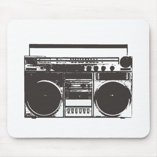 Boombox Mousepad Muismat (Voorkant)